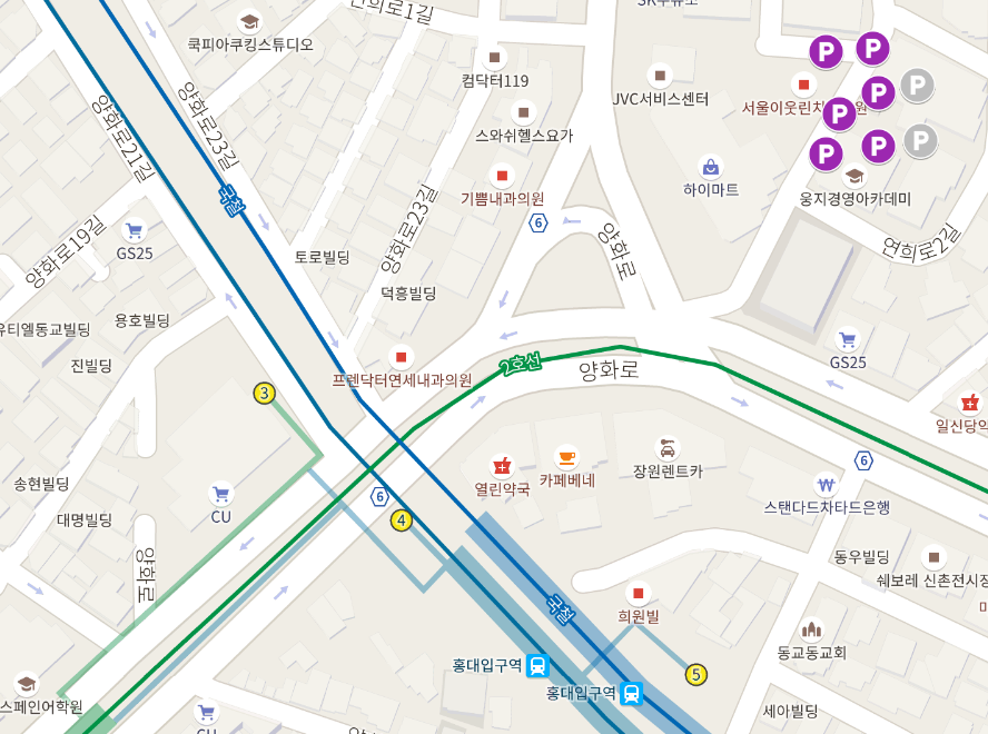 홍대역 주변 월주차장 안내 / 첫달 할인