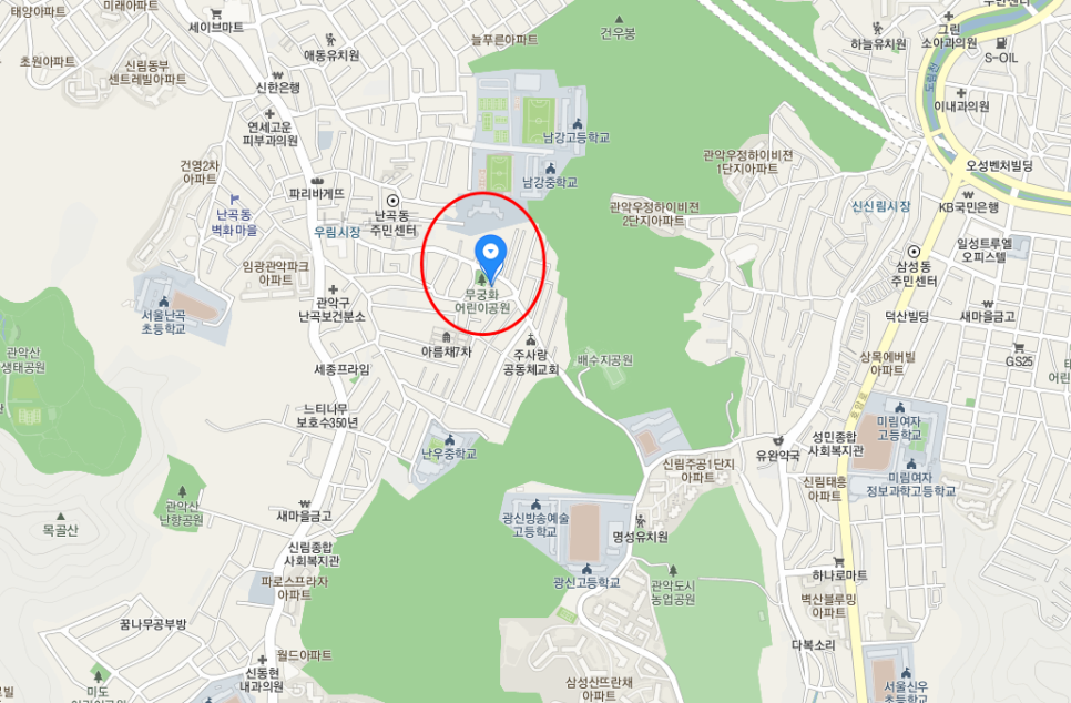 서울시 관악구 신림동 난우중학교 인근 월주차 (월80,000원)