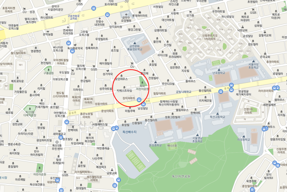서울시 우리동네 주차장 독산동 독산자연공원 근처 월주차 ( 월80,000원 )