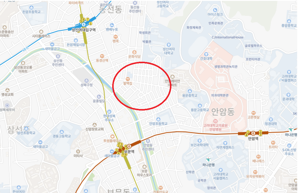 서울시 우리동네 주차장 성북구 안암동 보문역 근처 월주차 ( 월 130,000원 )