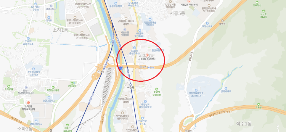 서울시 우리동네 주차장 금천구 시흥동 시흥3동주민센터 근처 월주차 (월 80,000원)