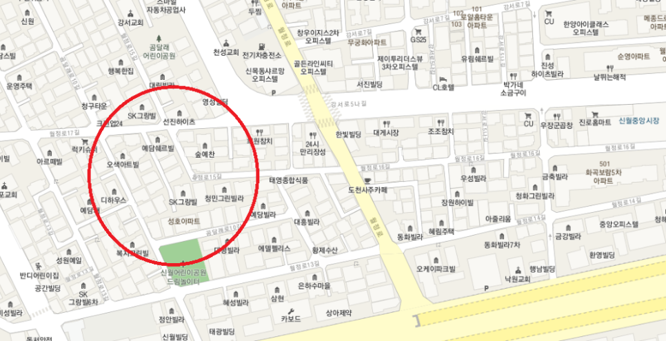 서울 양천구 신월동 우리동네 월주차 (월 90,000원)