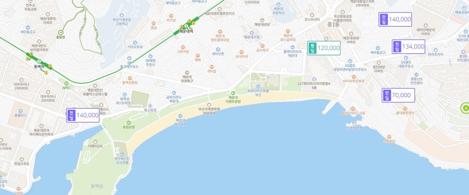 부산 해운대구(해운대역/센텀시티/센텀고등학교주변/해운대해수욕장)월주차 가능한곳 안내