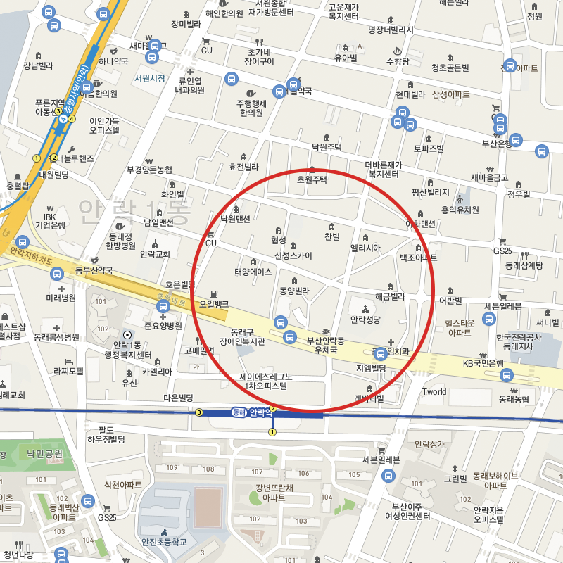 부산 동래구 안락동주차장 월주차 안내(안락역 도보3분거리)