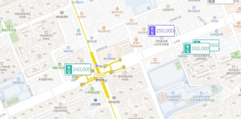 (선릉역/선정릉역/한티역/매봉역/신논현역)월주차 선착순모집중!