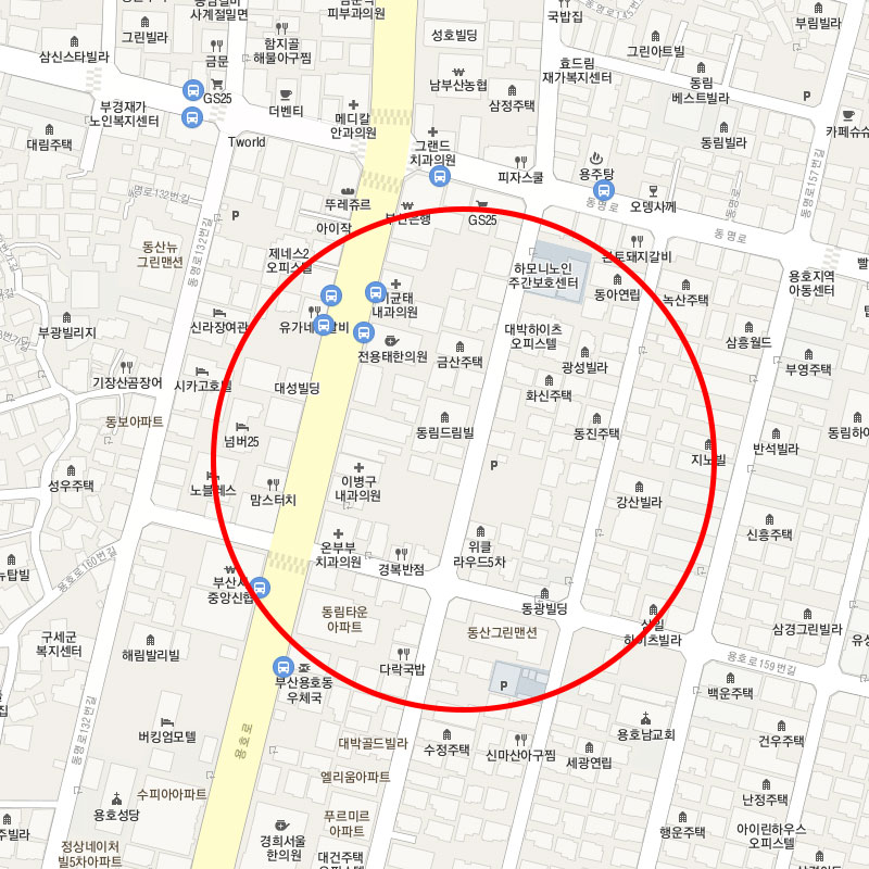 부산 남구 용호동 월주차 안내