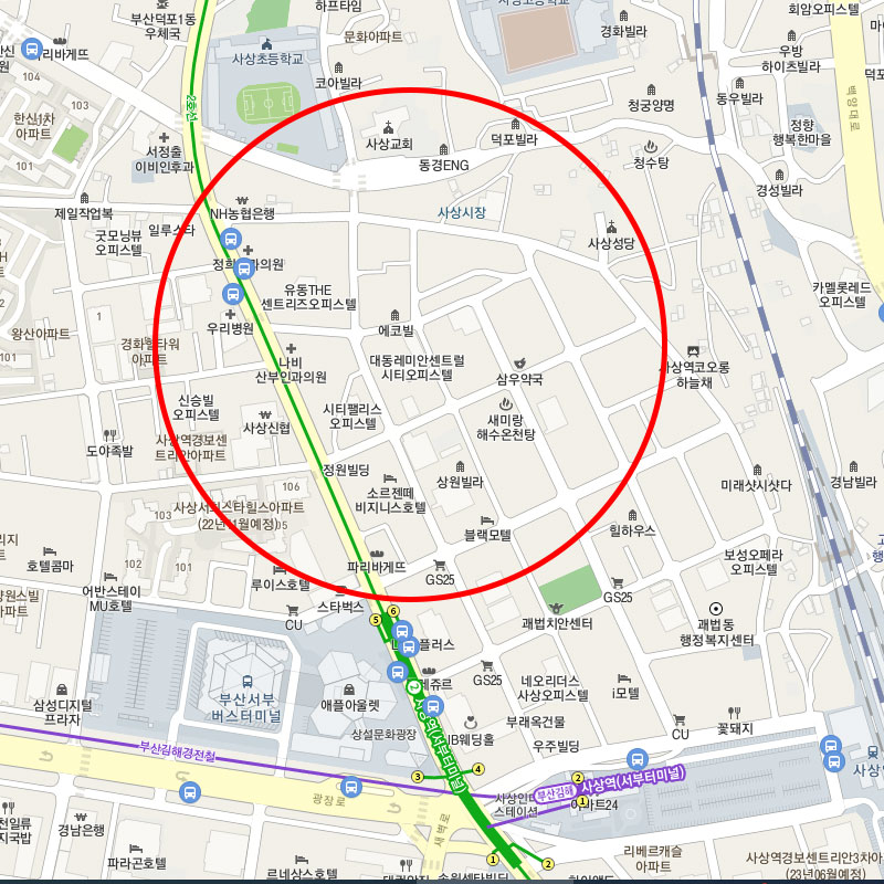 부산 사상구 괘법동월주차 안내