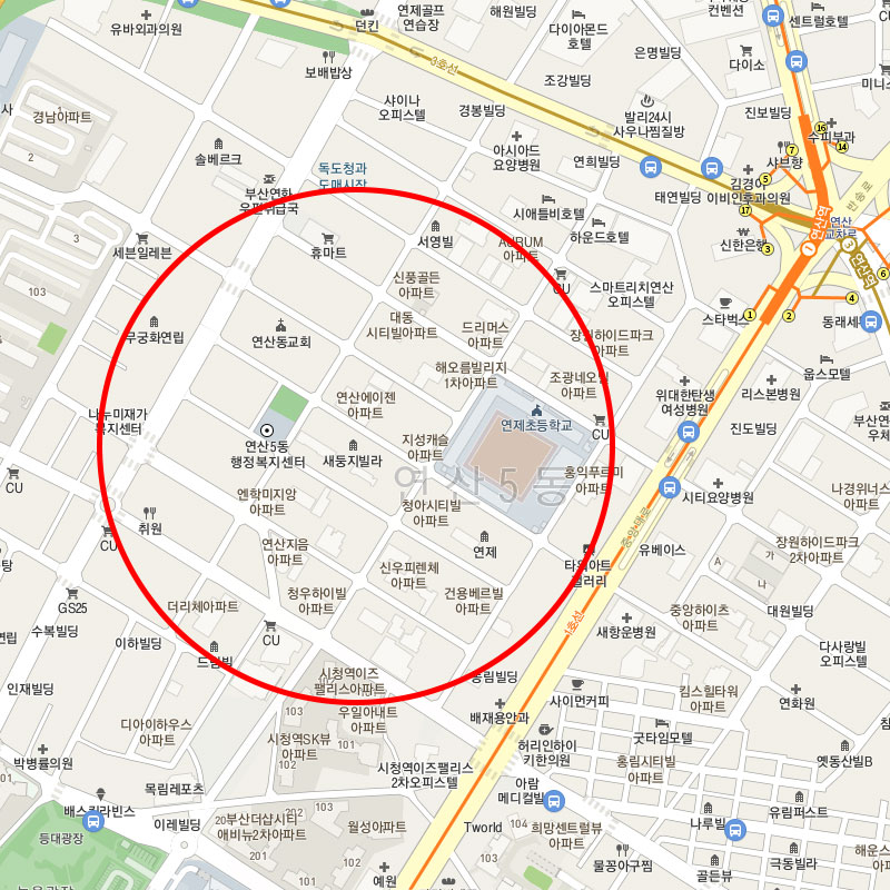 부산 연제구 연산동(연제초 인근) 월주차 안내
