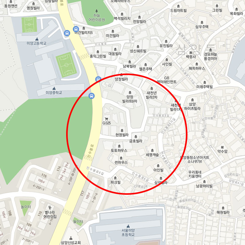 서울 강북구 미아동 월주차 안내