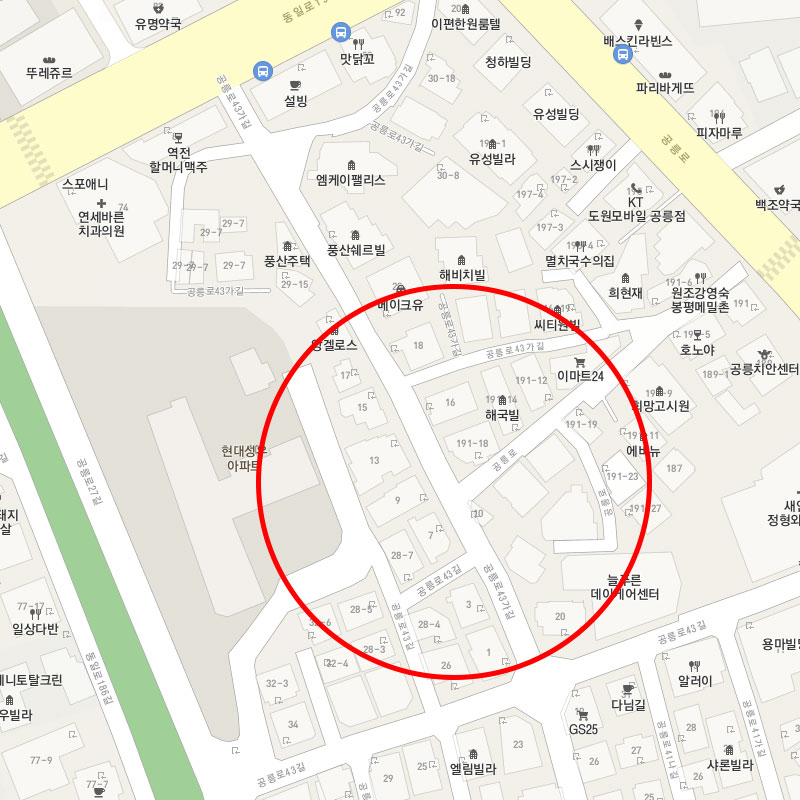 서울 노원구 공릉동 월주차 안내