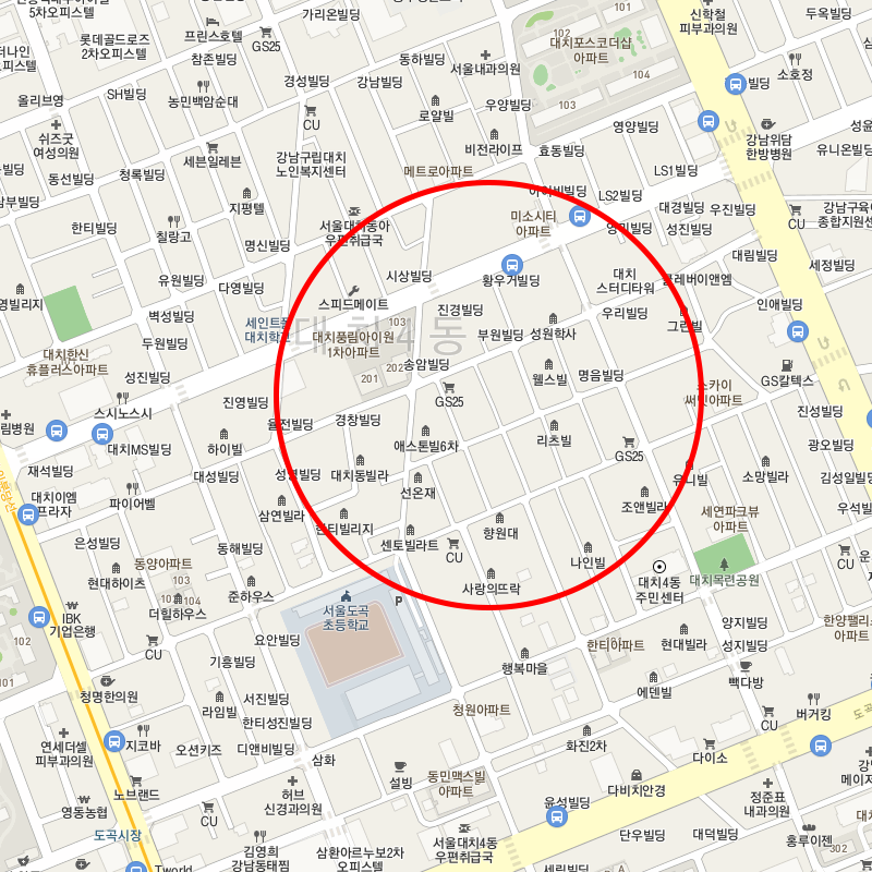 서울 강남구 대치동 월주차 안내