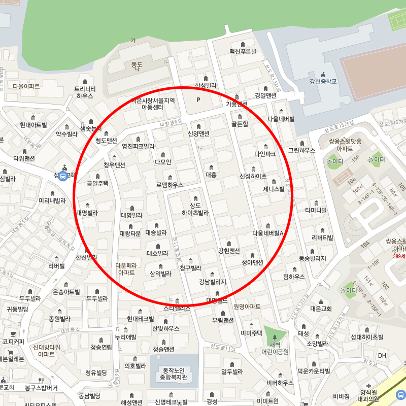 서울 동작구 상도동(신대방삼거리역)인근 월주차 안내
