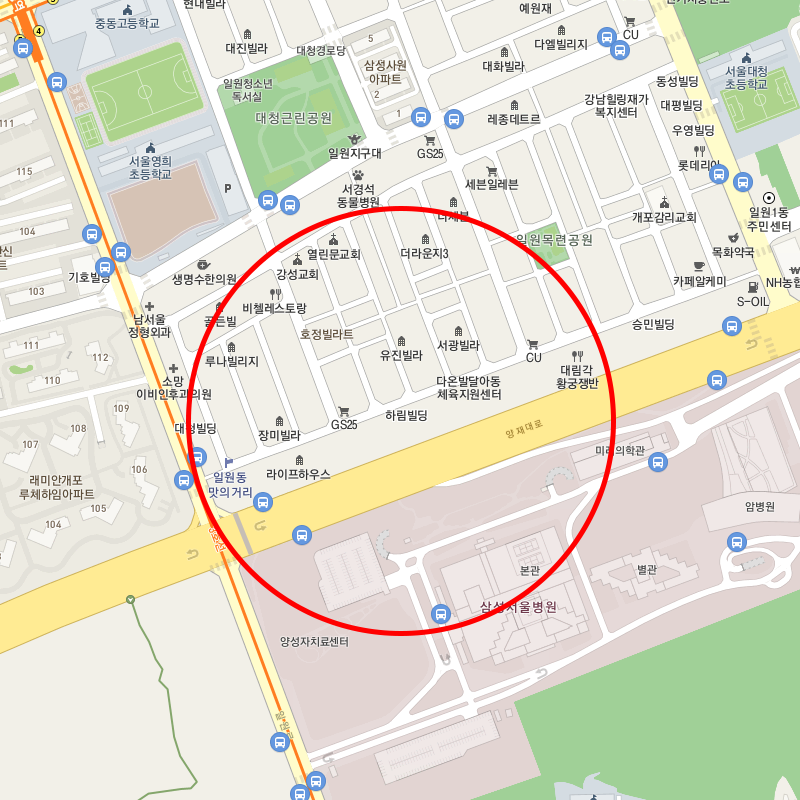 서울 강남구 일원동(대청역) 월주차 안내