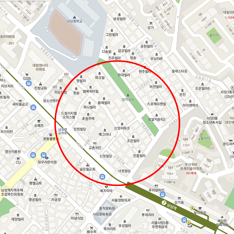 서울 동작구 남성역월주차 안내