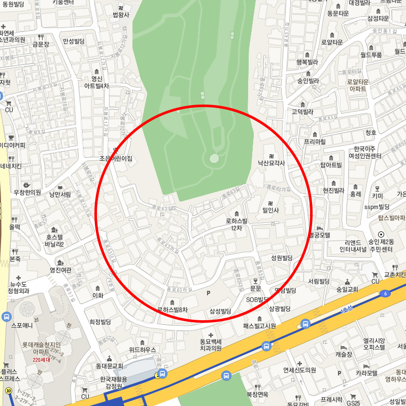 서울 종로구 숭인동(신설동역,신설동)부근 월주차 안내