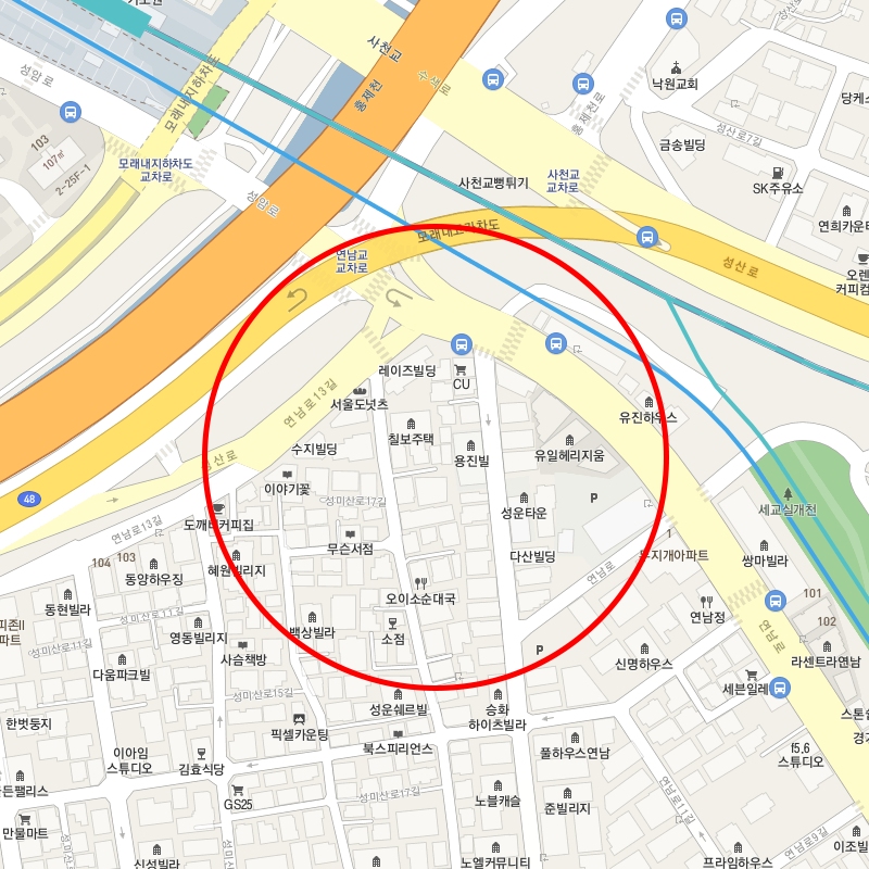 서울 마포구 연남동월주차(가좌역부근) 안내