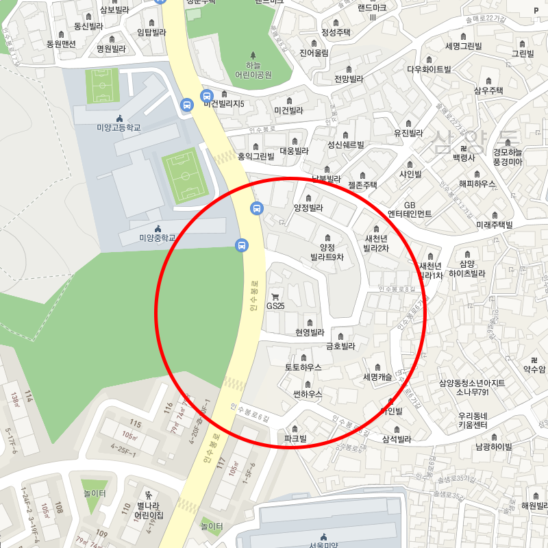 서울 강북구 미아동월주차 안내(솔샘역)