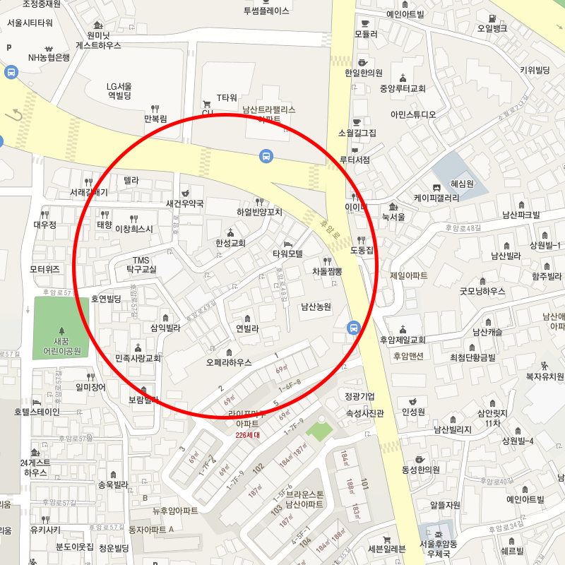 서울 용산구 동자동(서울역)인근 월주차 안내