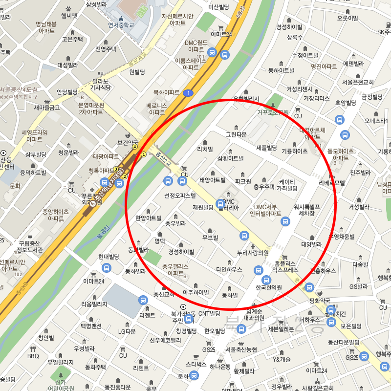 서울 서대문구 가좌동(증산역) 월주차 안내