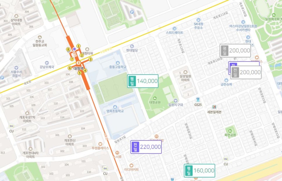 월주차 안내 (내방역/문정역/국회의사당역/압구정역/방이역/대청역/신대방삼거리역) 선착순모집!