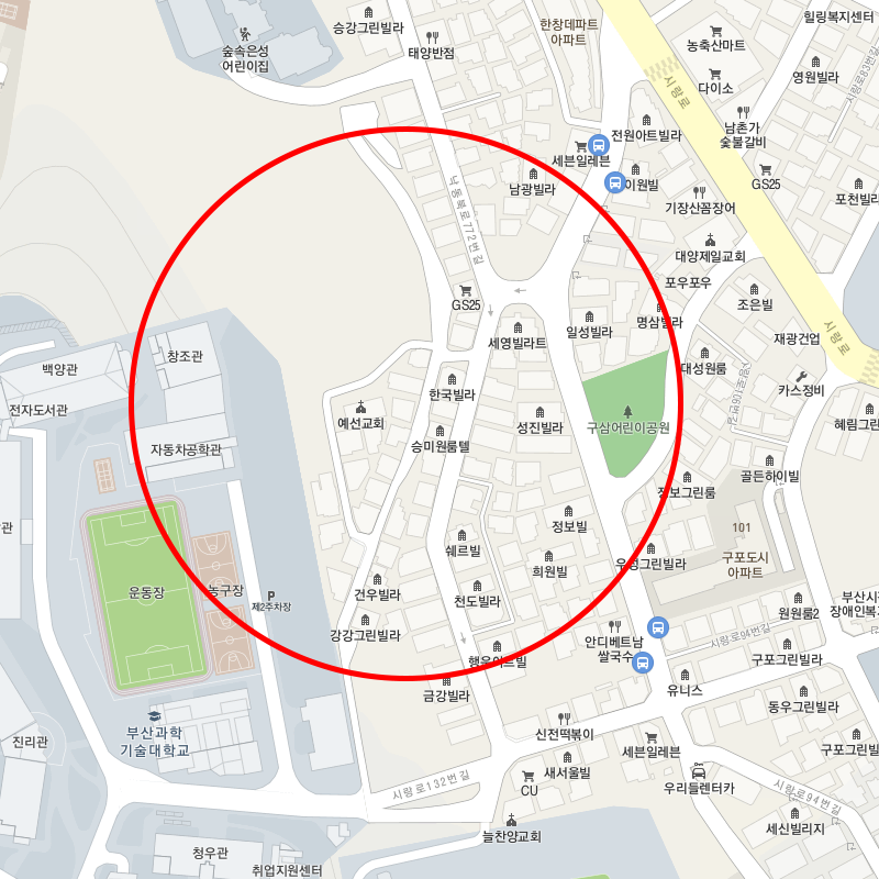부산 북구 구포동 월주차 안내