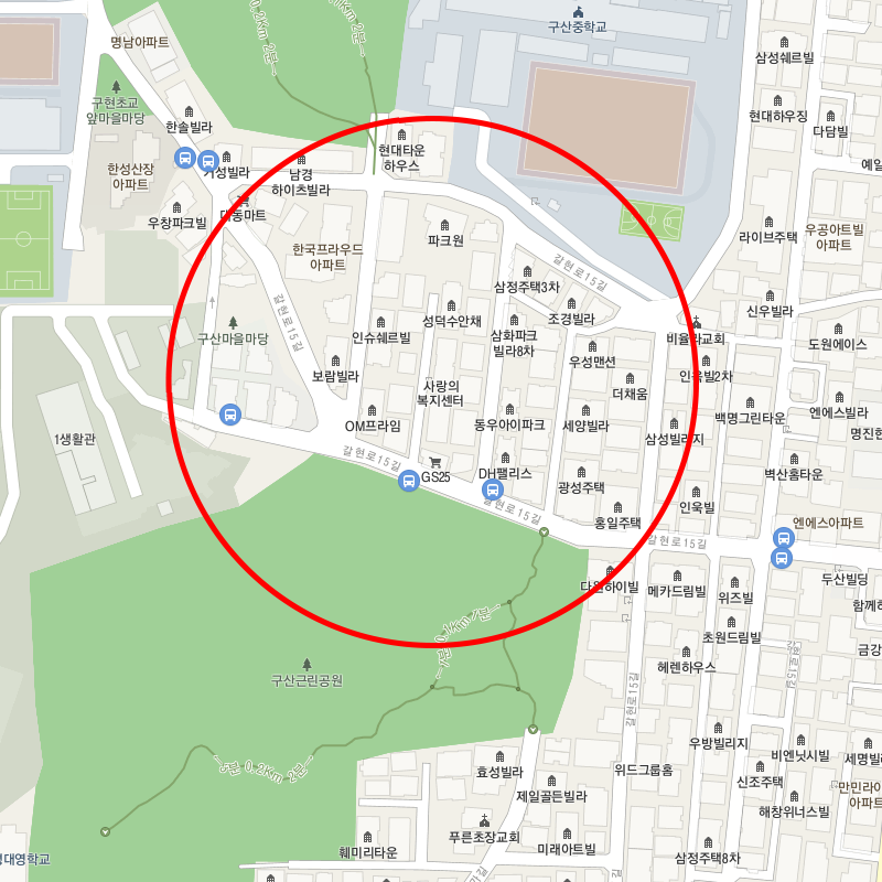 서울 은평구 구산동(은평중,은평고) 부근 월주차 안내