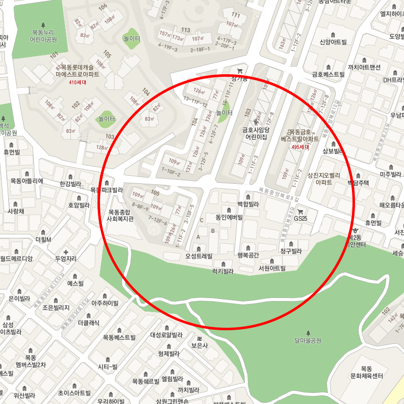 서울 양천구 목동 월주차 안내