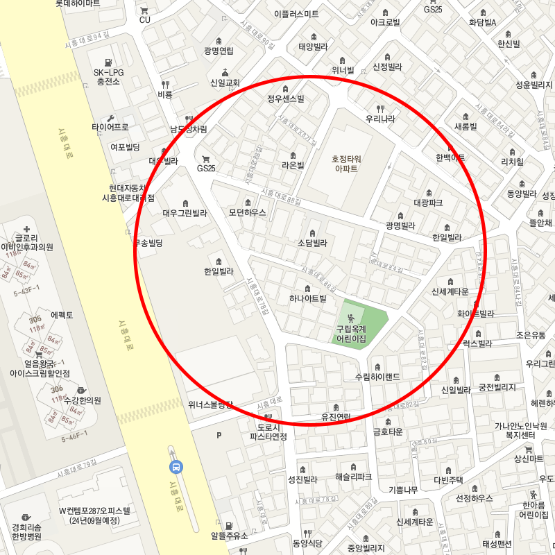 서울 금천구 독산동 월주차 안내