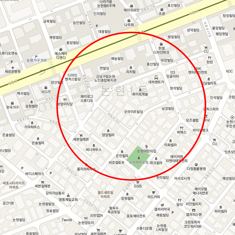 서울 강남구 논현동(논현역) 월주차 안내