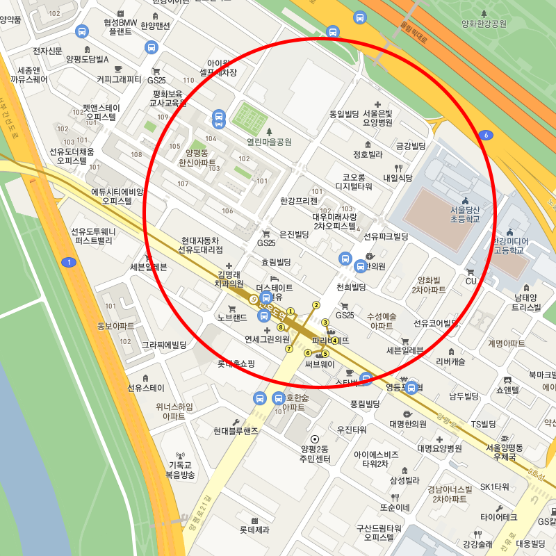 서울 영등포구 양평동5가 월주차 안내