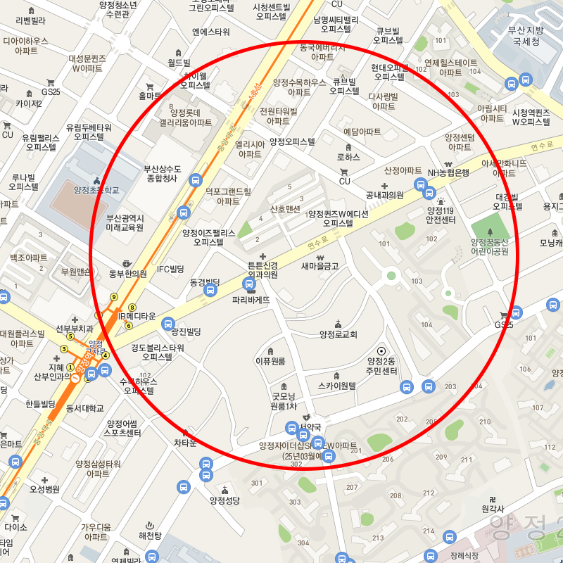 부산 부산진구 양정동(양정역) 가까운 월주차 안내