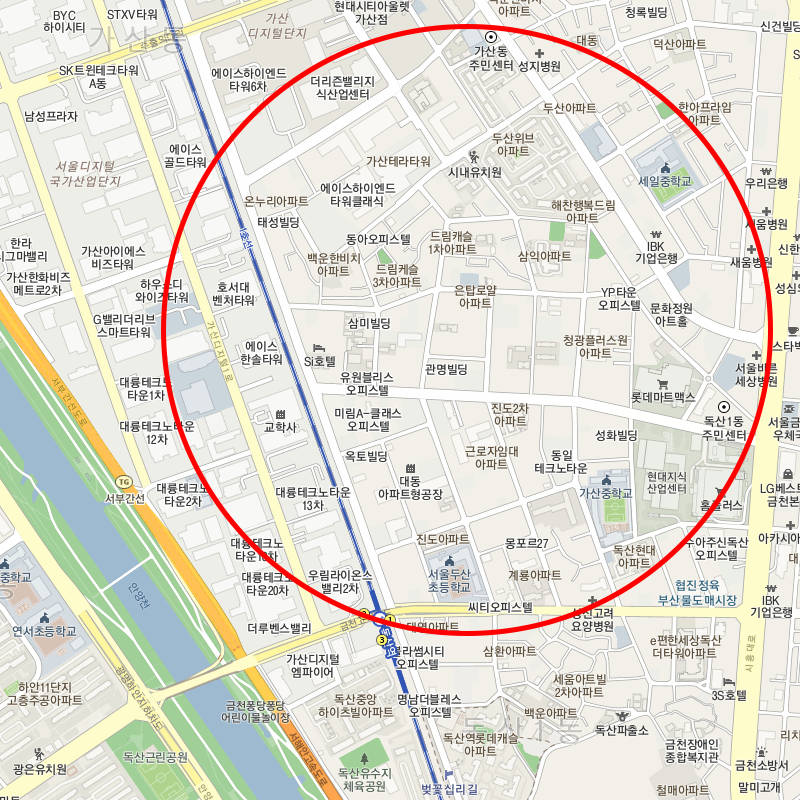 서울 금천구 독산동 월주차 안내
