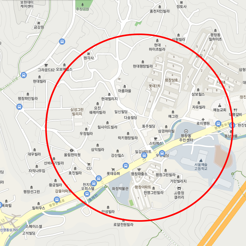 서울 종로구 평창동 월주차 안내