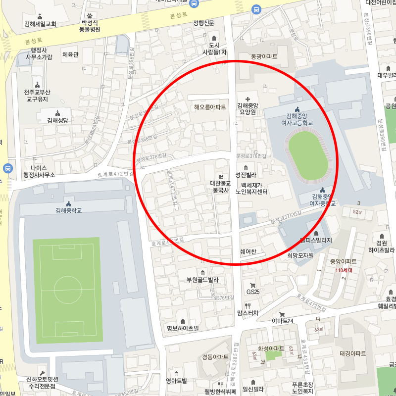 경남 김해시 부원동 월주차 안내