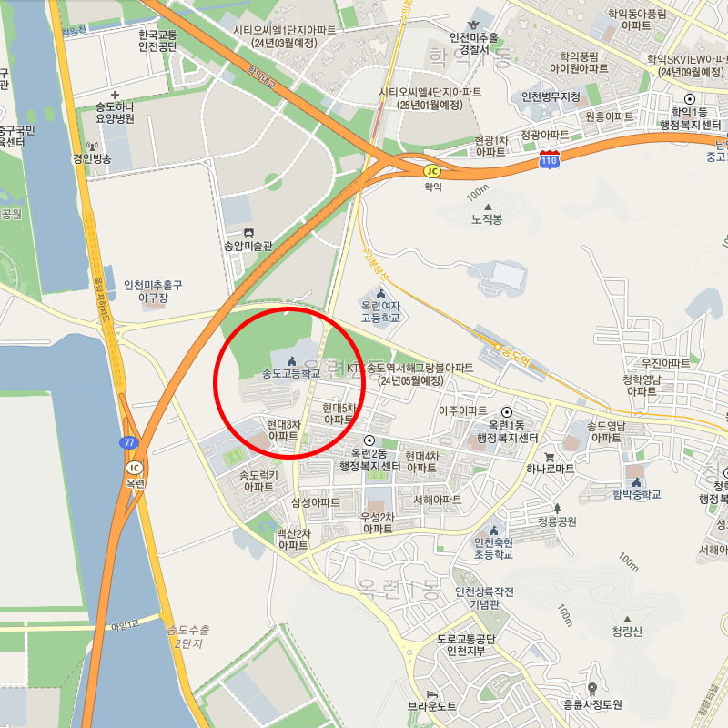 인천 연수구 옥련동 월주차 안내
