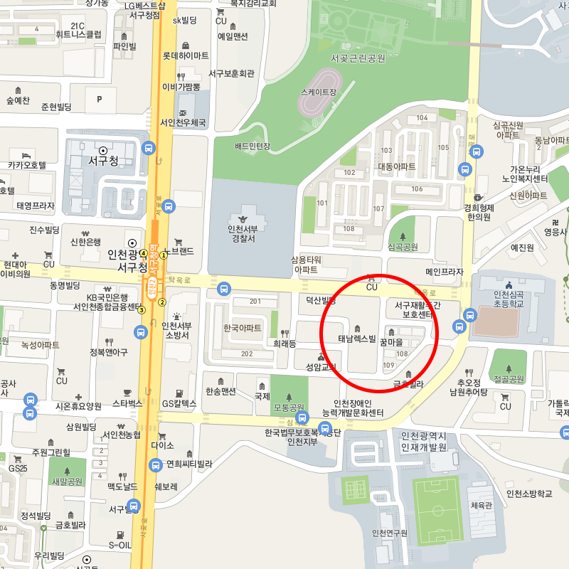 인천 서구 심곡동(서구청역) 월주차 안내