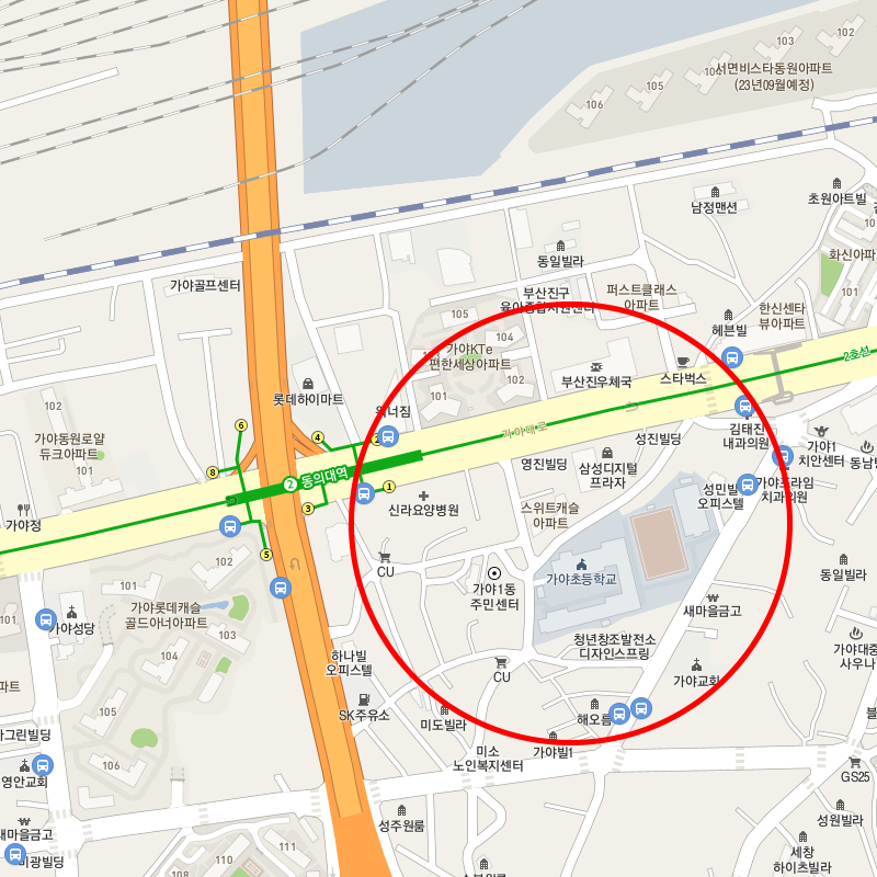 부산 부산진구 가야동 월주차 안내