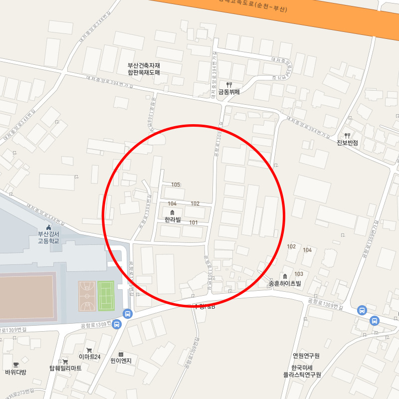 부산 강서구 대저1동(부산강서고등학교) 근처 월주차 안내