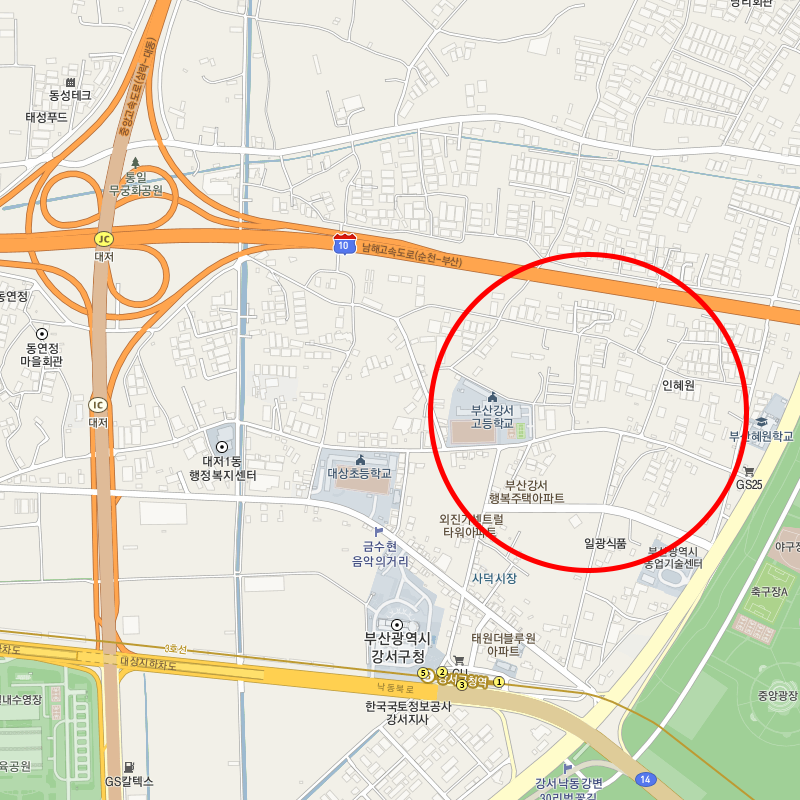 부산 강서구 대저1동(부산강서고등학교) 근처 월주차 안내