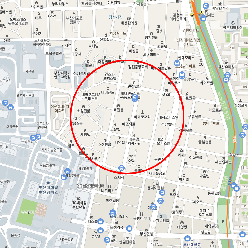 부산 금정구 장전동 월주차 안내