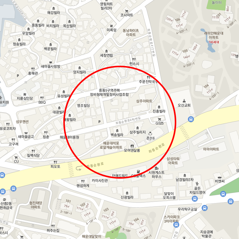 부산 해운대구 중동 월주차 안내(삼성해운대연수원과가까움)