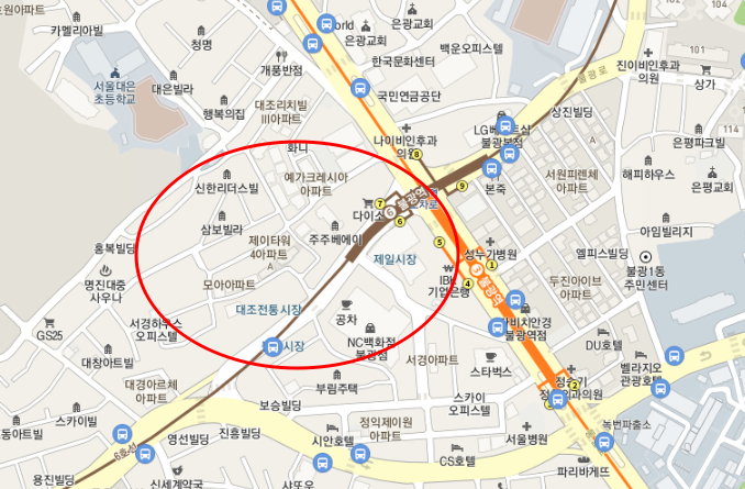 은평구 대조동 불광역 인근 월주차 안내