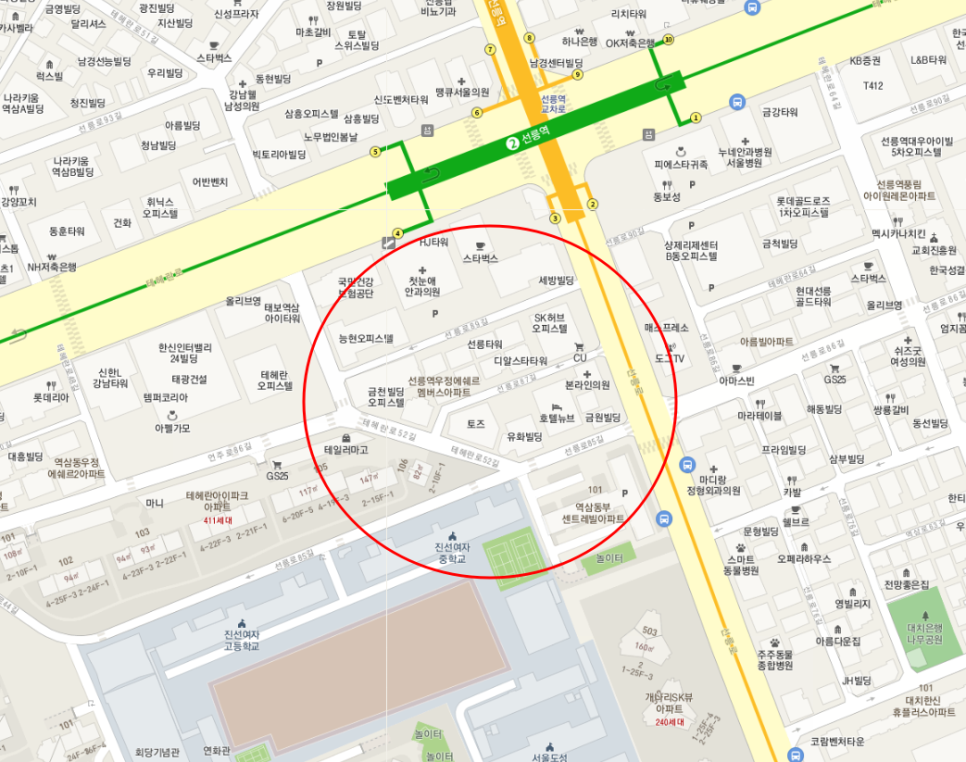 서울 강남구 역삼동 선릉역 월주차(3번 출구 도보 3분거리)안내