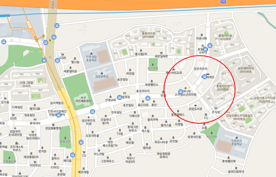 인천 서구 검암동 검암역 월주차(3번출구 도보9분 거리)안내