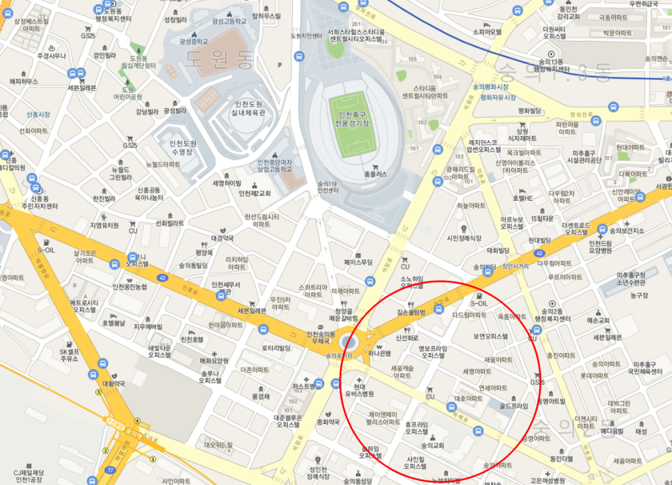 인천 미추홀구 숭의동 월주차 안내