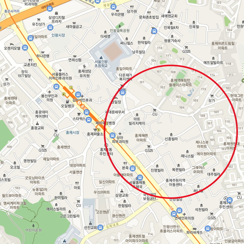 홍제역 월주차_2번출구 5분 거리 안내!