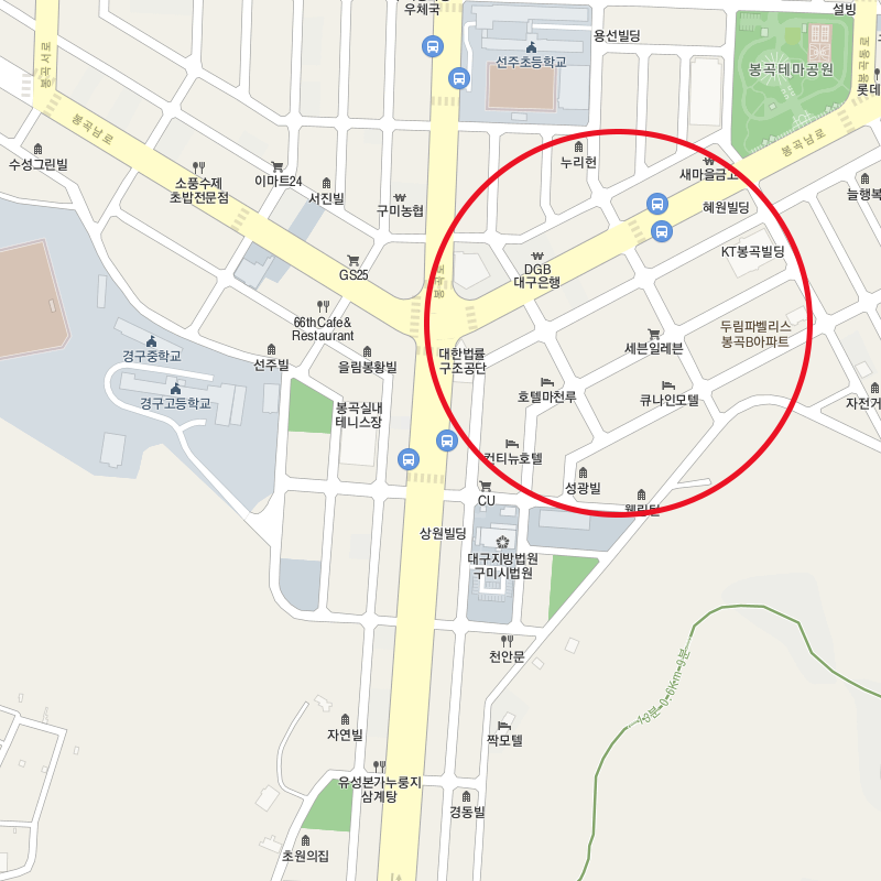 경북 구미시 봉곡동 월주차 안내