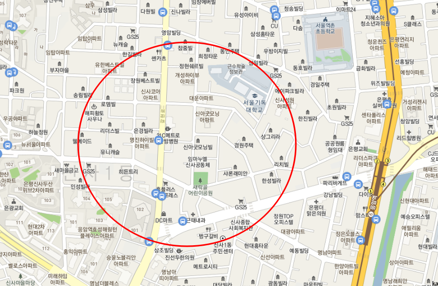 서울 은평구 신사동 월주차 안내