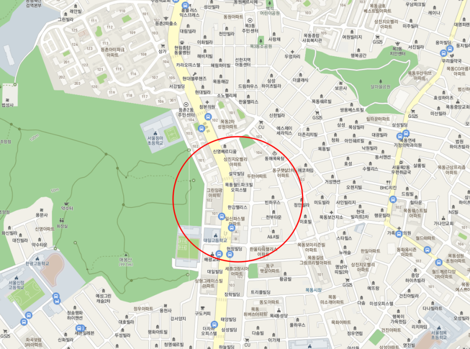 서울 양천구 목동 월주차 안내(대일고 부근)