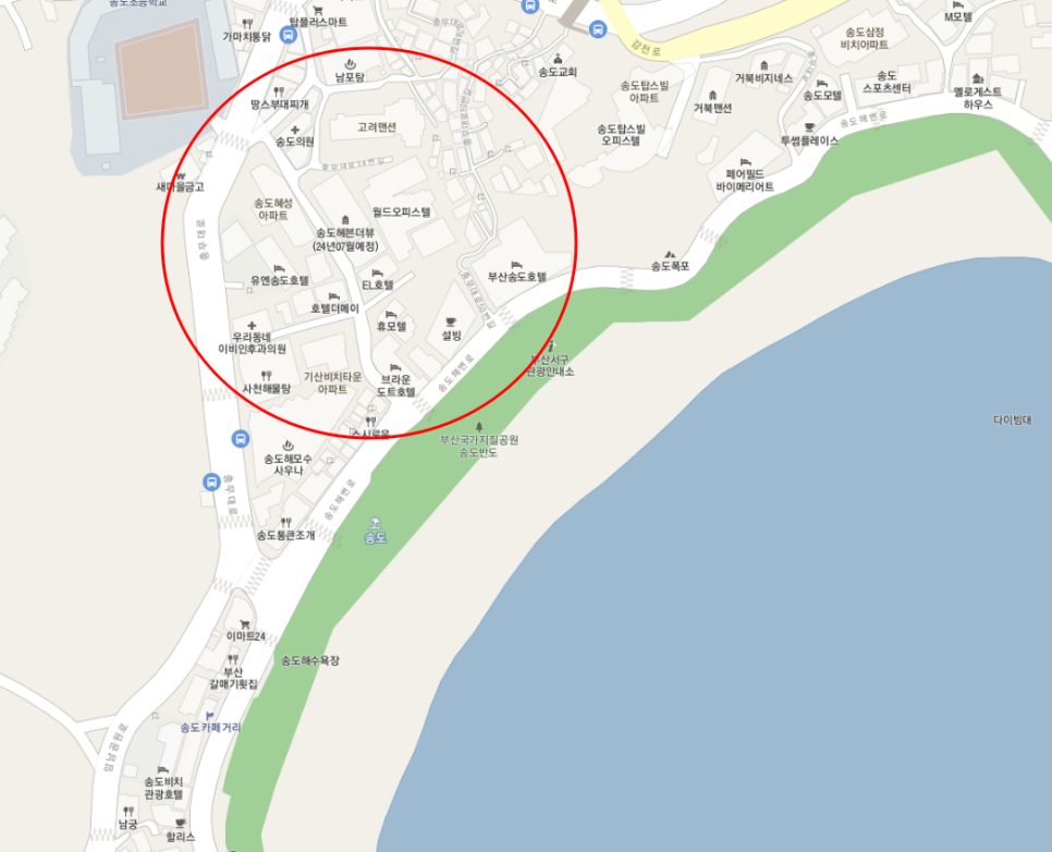 부산 서구 앙남동 월주차(송도해수욕장부근)